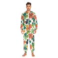 thumbnail image 3 of FORMRS Onesies Pajama for Adults Unisex Hoodie Winter Jumpsuit One Piece Sleepwear, Sizes S-2XL, White Clover Pattern, 3 of 7