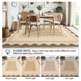 thumbnail image 6 of GlowSol 2'x6' Scalloped Edge Pattern Hallway Runner Rug Modern Border Runner Rug Bedside Non Slip Runners for Kitchen Laundry, Tan, 6 of 8