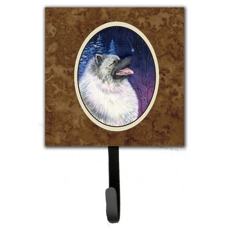 Caroline's Treasures Starry Night Keeshond Leash Holder and Wall Hook