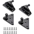 thumbnail image 1 of 10mm Ball Stud Mounting Brackets 2pcs L-type And 2pcs Flat-type With 16pcs Screws For Gas Spring Gas Struts Gas Shock Lift-o-mat, Black-Good, 1 of 5