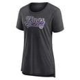 thumbnail image 2 of Women's Fanatics Heather Charcoal Sacramento Kings League Leader Tri-Blend T-Shirt, 2 of 3