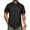 Black, variant on Men's Linen Blend Henley Shirt, Mandarin Collar Short Sleeve, Slim Fit for summer casual trip Black S
