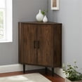 thumbnail image 5 of Bowery Hill MDF Dark Walnut Corner Cabinet Rectangular Contemporary 32"H Unassembled, 5 of 5
