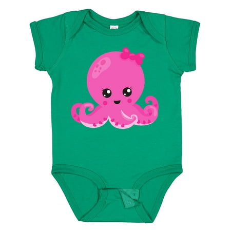 

Inktastic Cute Octopus Little Octopus Baby Octopus Hearts Gift Baby Girl Bodysuit