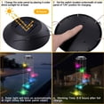 thumbnail image 3 of Carillón de viento solar, carillón de viento de mariposa que cambia de color, LED solar, decoración interior y exterior impermeable para jardín, fiesta, patio, césped, patio, porche, terraza, terraza, 3 of 5