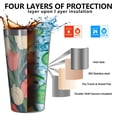 thumbnail image 3 of 16oz Tumblers Pioneer Flower Stainless Steel Vacuum Insulated Double Wall Travel Tumbler Cups Mug with Lid and Straw,Cleaning Brush for Coffee,Tea, 3 of 4