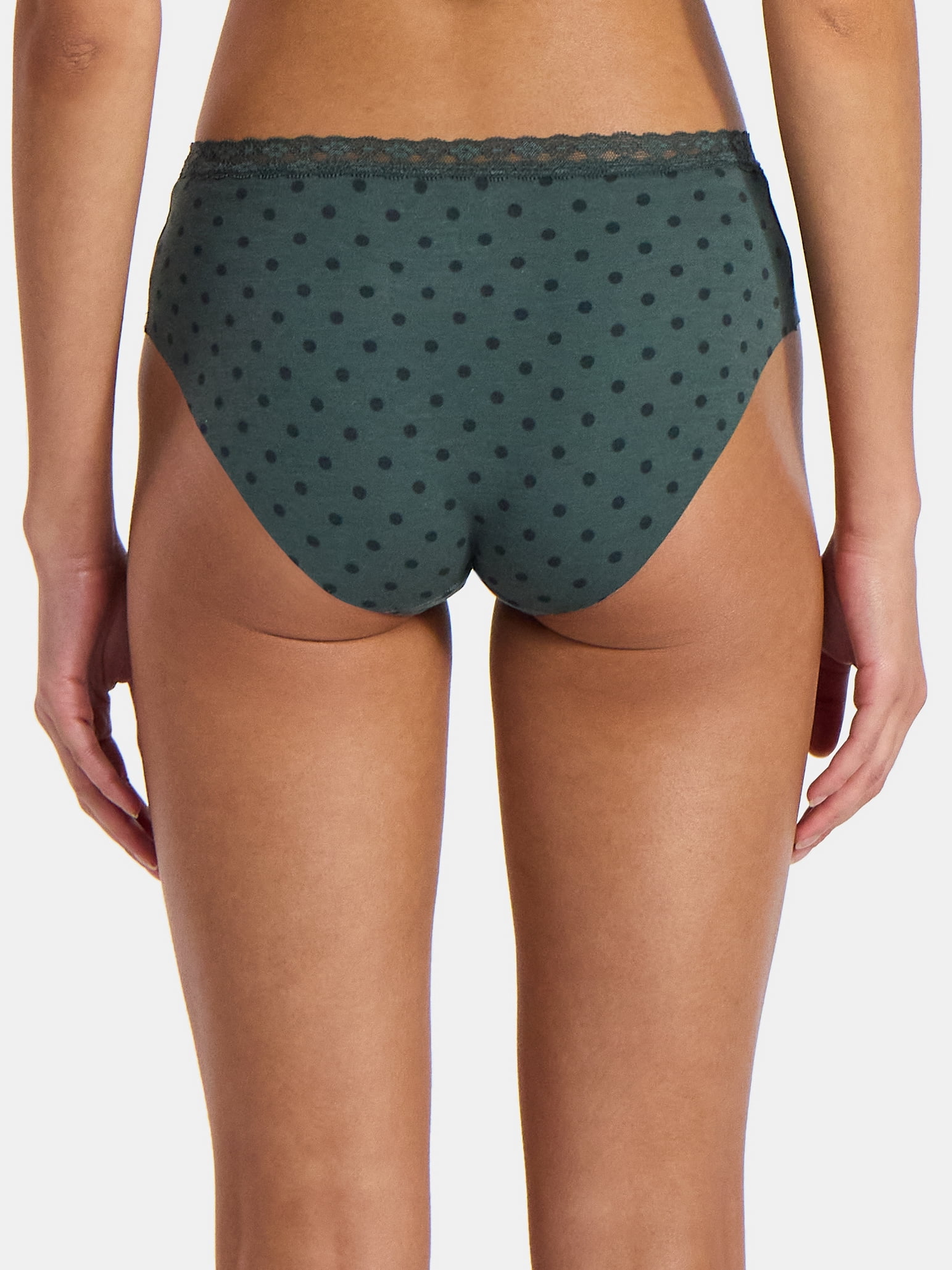 No Boundaries Cotton Hipster Panties with Lace, Women’s