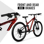 Hyper Bicycles 29 Explorer Dual Suspension Mountain Bike, Adult Ages 14+, Red