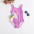 thumbnail image 1 of Ropa de unicornio para niña, traje de baño de una pieza con manga con volantes, bañador para niña, traje de baño para playa, conjuntos de ropa para niño recién nacido, 1 of 4