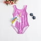 thumbnail image 1 of Ropa de unicornio para niña, traje de baño de una pieza con manga con volantes, bañador para niña, traje de baño para playa, conjuntos de ropa para niño recién nacido, 1 of 4