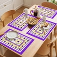 thumbnail image 5 of Mediterranean Style Lemon Floral Placemats Set of 2, Purple Border Countryside Non-Slip Place Mats Washable Table Mats for Kitchen Dining Table Decorations Indoor/Outdoor, 5 of 9