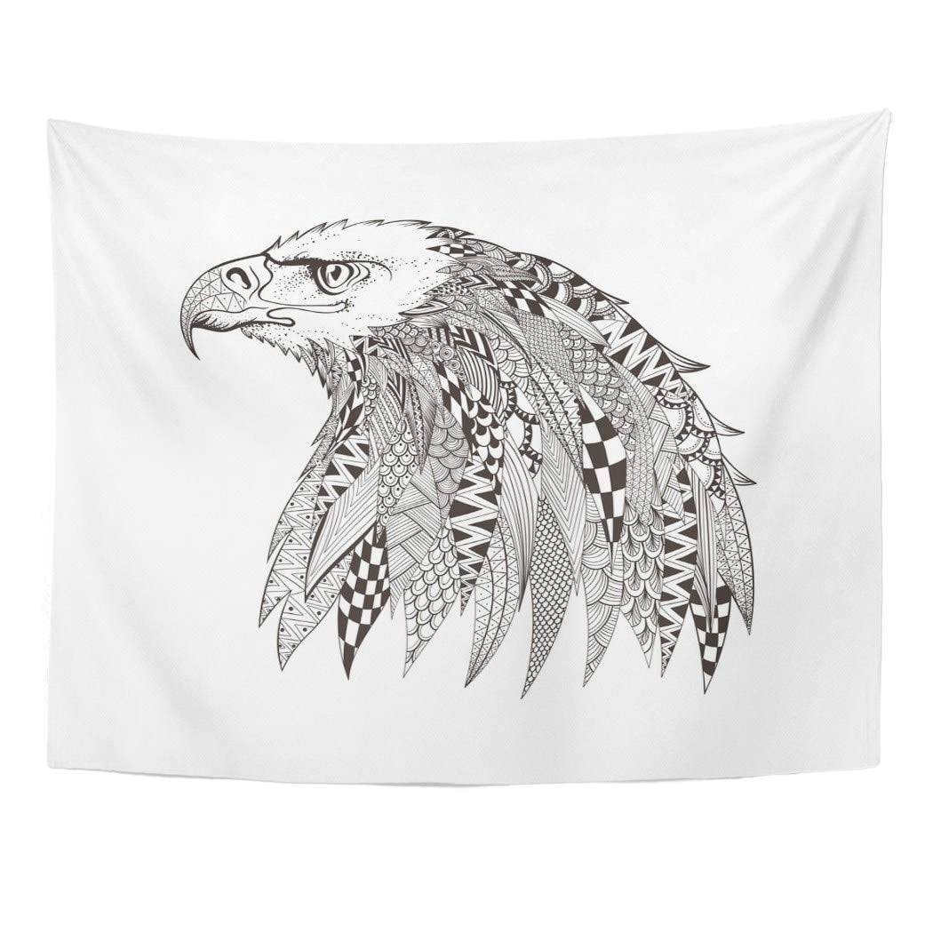 ZEALGNED Falcon Zentangle Head Eagle Doodle Sketch for Tattoo Makhenda