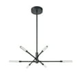 thumbnail image 2 of Elk Home 36-Inch Wide Light Streak Chandelier, Modern, Matte Black, 2 of 5
