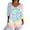 Colorful, variant on Short Sleeve Shirts for Women, Double Printing Women Mom Summer Casual Baseball Short Sleeve Tees Tops Graphic Tees, Ladies Summer Tops, Womens Tops Tshirts Shirts Blue 2XL