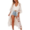 thumbnail image 1 of Traje de baño para mujer, pareo, kimono, falda larga de playa, bikini de encaje floral, 1 of 5