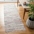 thumbnail image 2 of SAFAVIEH Rag Skylar Striped Cotton Runner Rug, Ivory/Multi, 2'3" x 8', 2 of 8