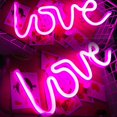 thumbnail image 1 of Lámpara de neón Letras de amor románticas Luz de noche LED Carga USB Decoración para el hogar, 1 of 7