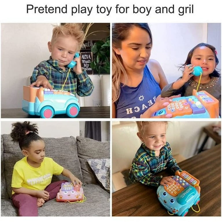 Baby Toy Phone Cartoon Baby Piano Music Light Toy Children Pretend