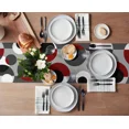 thumbnail image 4 of Geometric Figures Dark Red Grey Table Runner ration Home r Dinner Table ration Table r, 4 of 7