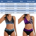 thumbnail image 3 of kamemir Plus Size Swimsuit or Women Women's and Women's Plus Tiered Ruffle Tankini Top(Blue,XL), 3 of 5