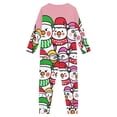 thumbnail image 3 of Renewold Scoop Neck Pajamas for Kids Toodlers Snowman Long Sleeve Shirt Tops Set 2 Pieces Christmas Nightwear Lightweight Sleep Down Clothes Sleepwear Size 3-4, 3 of 5