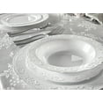 thumbnail image 4 of " OCCASIONS " 40 Plates Pack, Vintage Party, Disposable Wedding Party Plastic Plates (10.25'' Dinner Plate, Portofino in White), 4 of 9