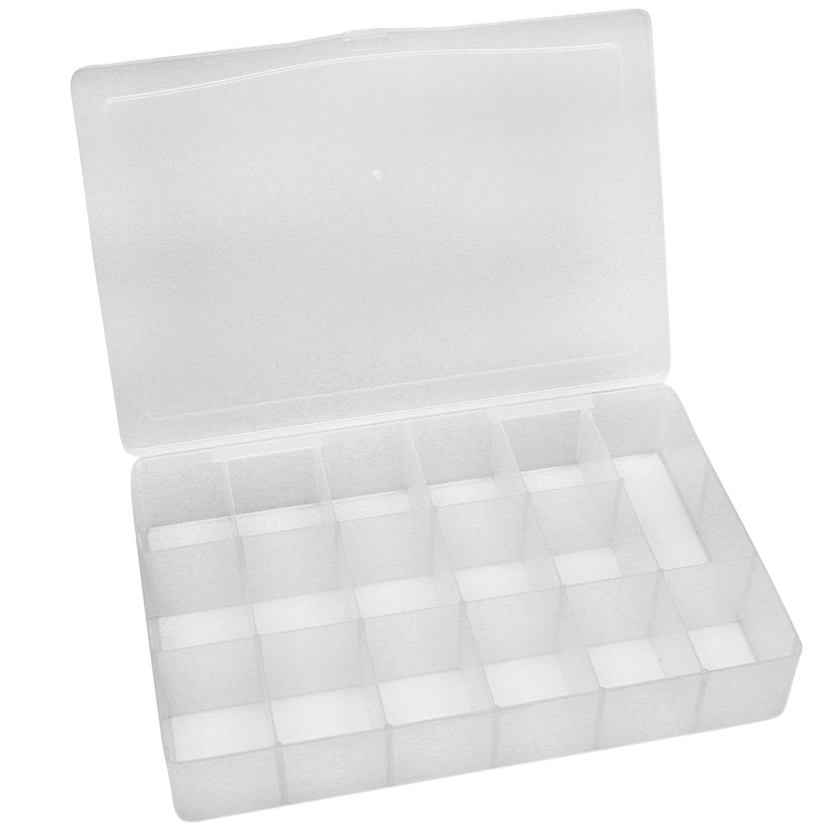 Bead Landing Clear 17 Compartment Bead Organizer by Simply Tidy - Storage Box Organizer for Beads, Nuts, Bolts, and Tacks - Bulk 12 Pack