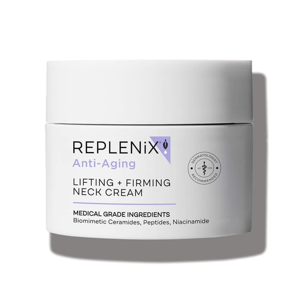 Replenix Crème Lifting + Raffermissante pour le Cou, Traitement Avancé de Qualité Médicale pour le Cou et le Collet pour Peau Mature (1,7 oz)