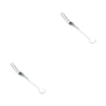 thumbnail image 2 of tredstone Stainless Steel Fruit Fork Handheld Dessert Pie Appetizer Table Serving Flatware Mini Wedding Tasting Dinnerware Silver 2Set, 2 of 6