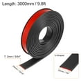 thumbnail image 2 of Uxcell 22mm x 3000mm Flexible TPE Self Adhesive U-Shape Veneer Edging Edge Banding Black, 2 of 6
