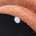 thumbnail image 5 of Pemberly Row 15" Mushroom Footstool Ottoman in Spice Orange Teddy Fabric, 5 of 6