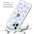 thumbnail image 3 of for iPhone 14 Case Clear with Design Flower Cute Protective Aesthetic Transparent Purple Rose Floral Pattern Women Girls Kawaii Sturdy Cool Phone Case Cover for iPhone 14 6.1 inch, 3 of 5