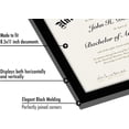 thumbnail image 5 of Americanflat 8.5x11 Picture Frame in Black - Set of 5 Frames - Displays 8.5X11" Certificates or Documents - with Plexiglass Cover, Sawtooth Hanger For Horizontal or Vertical Display, 5 of 5