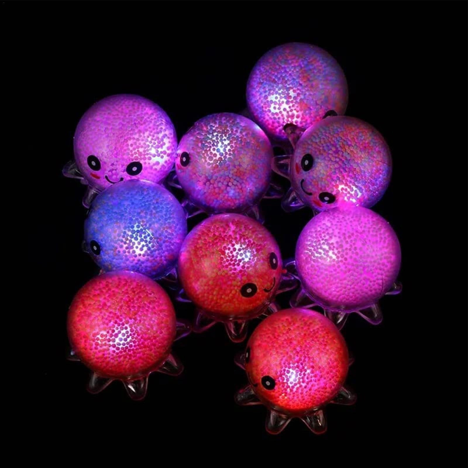 GAFRBALLV Octopus Stress Ball Set, 4 Pack Cute Squeeze Stress Relief Fidget Toys, Party Favors and Birthday Gifts