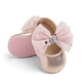 thumbnail image 6 of Christmas Clearance! Ohufall Toddler Shoes Baby Girls Mary Janes Flat Bowknot Rubber Sole First Walker Princess Dress Shoes Clearance, 6 of 9