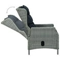 thumbnail image 3 of vidaXL Chaise de Jardin Inclinable avec Coussins Poly Rotin Gris Clair, 3 of 5