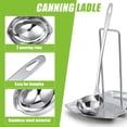 thumbnail image 3 of Stainless Steel Canning Ladle Oil Soup Spoon Canning Ladle Pouring Rim Canning Ladle for Kitchen Cooking Tool, 2 oz (1), 3 of 6