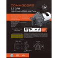 thumbnail image 5 of Bomba de agua COMMODORE 5.5 GPM/12 V 60 PSI de alta potencia, 5 of 5