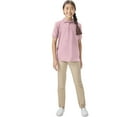thumbnail image 6 of Classroom School Uniforms Adult Short Sleeve Pique Polo CR832X, M, Pink, 6 of 7