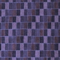 thumbnail image 1 of Ahgly Company Machine Washable Indoor Square Checkered Blue Modern Area Rugs, 8' Square, 1 of 4