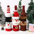 thumbnail image 4 of Decoraciones navideñas 2024 para el hogar, Papá Noel, botella de vino, cuchillo, tenedor, fundas, manteles, decoración navideña para Año Nuevo, 4 of 5