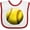 White and Red, variant on Inktastic Yellow Softball Boys or Girls Baby Bib