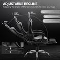 thumbnail image 5 of JONPONY Big and Tall 400LBS Gaming Chair, Ergonomic Design, Gamer Chair PU Leather with Footrest and Lumbar Support, High Back Office Chair Support 8 Hours Long Sitting, Computer Chair,Black Grey, 5 of 8