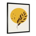 thumbnail image 2 of Designart 'Abstract Moon and Yellow Sun With Tropical Leaf II' Modern Framed Art Print, 2 of 4