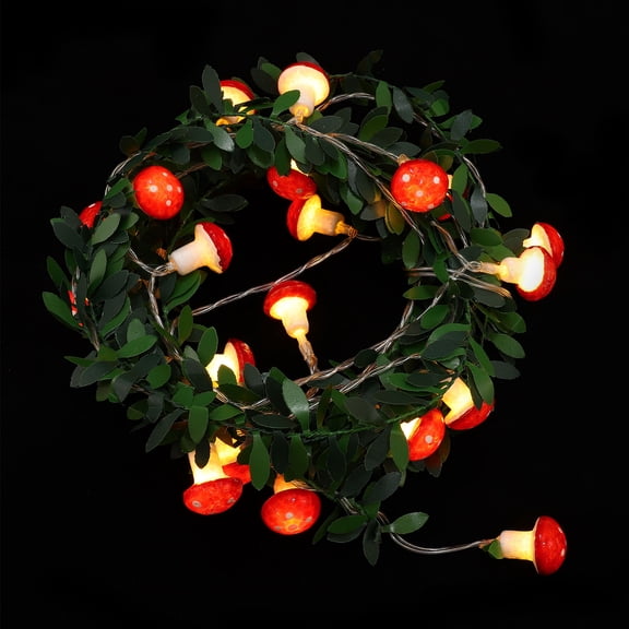 NICEXMAS Greenery LED ng Light Mushroom Shaped Multi 1Pack