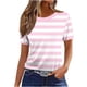 thumbnail image 1 of Camiseta de Manga Corta de Verano para Mujeres Delgada Moda Casual Impresa No Estructurada Cuello Redondo Mujer Manga Corta Tops Casual, 1 of 4