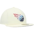 thumbnail image 3 of Men's New Era Cream Tennessee Titans Chrome Color Dim 59FIFTY Fitted Hat, 3 of 6
