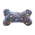thumbnail image 3 of Bone-Shaped Pet Pillow for Small Dogs and Cats, Curved Neck Support Cushion, Soft Flannel Fabric, Washable, Cute Star Heart Paw Print Designs, Compact Travel Size, Cozy and Soft, 3 of 7