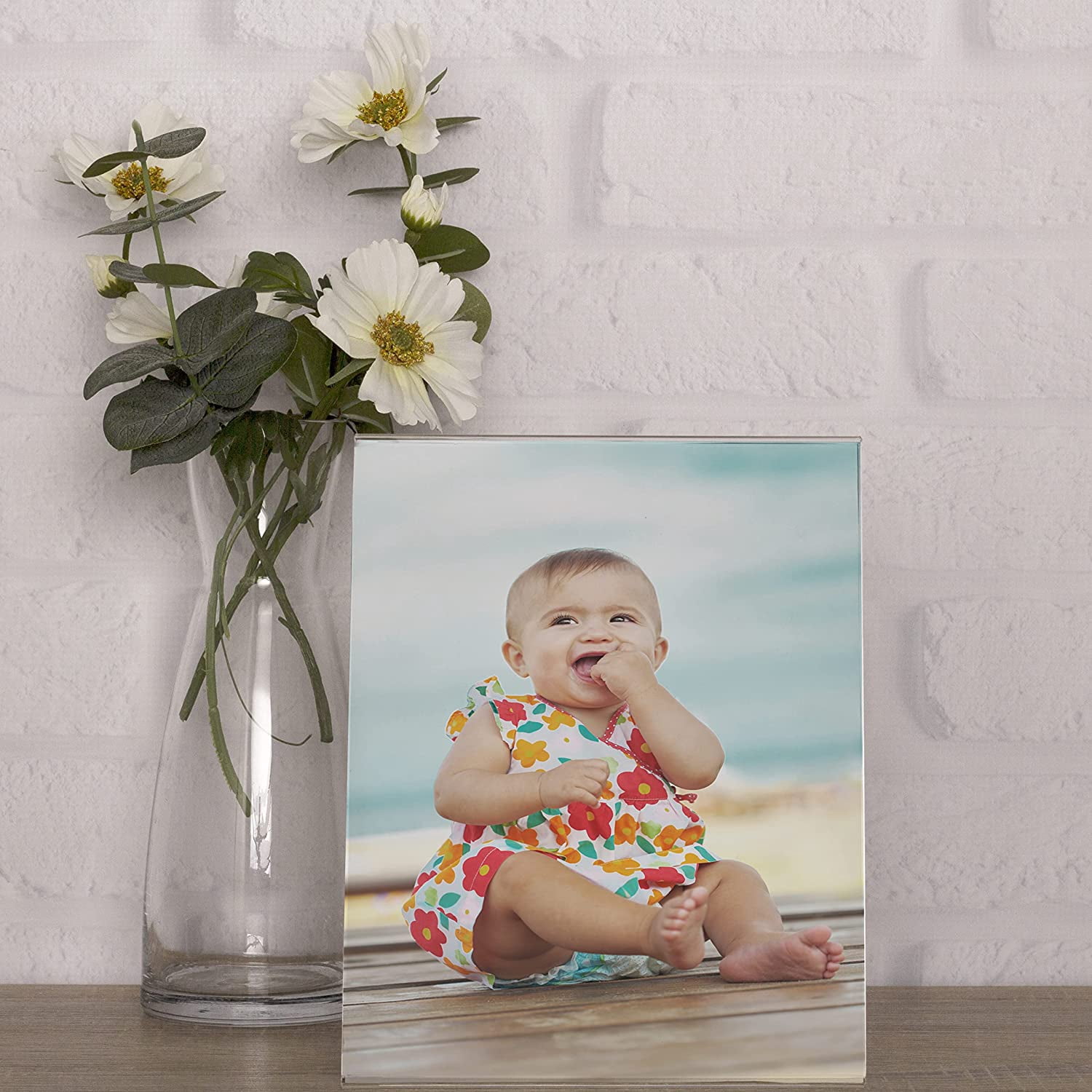 Clear Acrylic Bent Easel 8" x 10" Picture Frames - Pack of 12