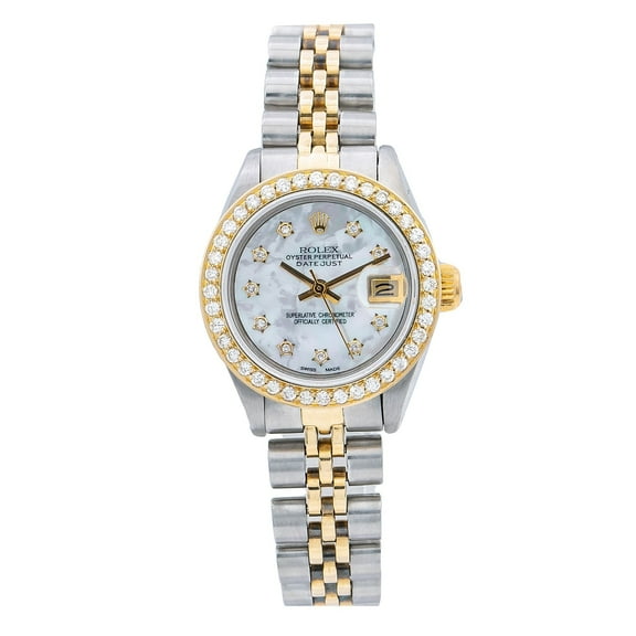 Pre-Owned Pre‑Owned Rolex Lady‑Datejust 6917 White Diamond Dial With 0.90 CT Diamonds